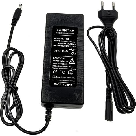 Chargeur de batterie 36 V 2 A sortie 42 V 2 A DC 5.5 mm Li-ION chargeur de batterie pour scooter électrique Hoverboard 36 V trottinette batterie (DC)