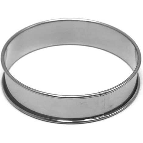 Lot de 6 Moules à Pâtisserie en Acier Inoxydable 304, Cercle Rond Multi-Usage pour Gâteau, Biscuits ou Mousse, Facile à Démouler, Argenté 8.5 x 2.5 cm (1/4)