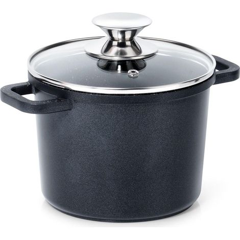 Orion Cacerola alta de aluminio antiadherente negra 2,2L