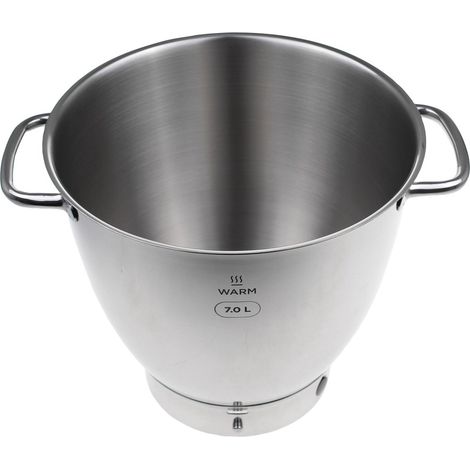 Kenwood - kab71.002bs 7l easywarm ciotola per impastare in acciaio inox con manici - aw20011053 - 5011423001661