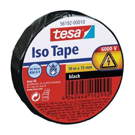 tesa 56192-00010-22 Ruban isolant noir (L x l) 10 m x 15 mm 1 pc(s) (1/2)