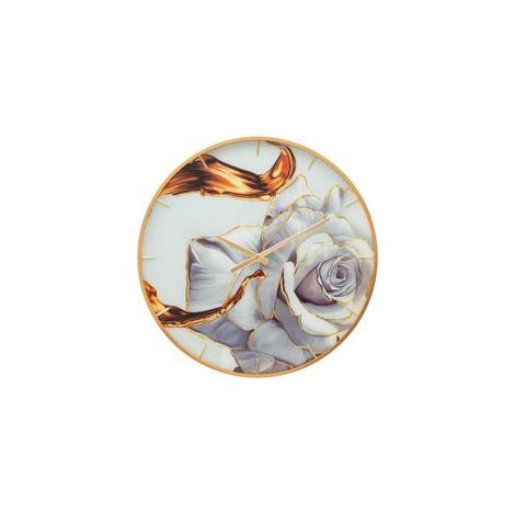 WALL CLOCK GLASS ROSE CM Ø 60X5 (1/5)