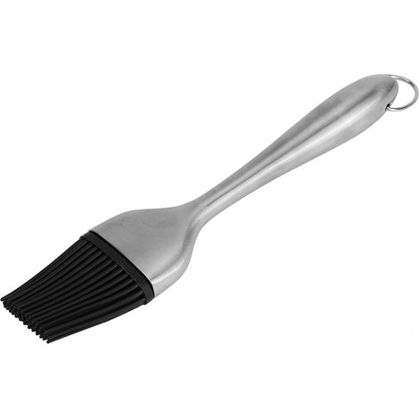 Poêle à Huile Barbecue en Acier Inoxydable avec Tête en Silicone pour Cuisson et Marinade (20cm) (1/5)