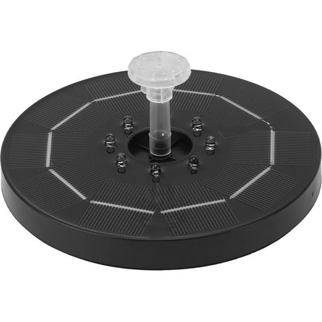 Fontaine solaire 3W, hauteur de levage 100cm, hauteur de jet 50cm, fontaine pour oiseaux alimentée à l'énergie solaire avec lumières colorées