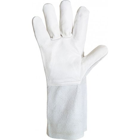 Guanto SINGER in pelle Palmo in pelle bovina, dorso in crosta, polsino in crosta di 15 cm - Taglia 10 - 51GS15