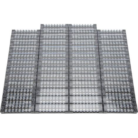 Jeu de 50 borniers à vis TB-1508L, double rangée 8 sections, 15A 600V, connecteur électrique pour câblage fixe, barrette de jonction (1/5)