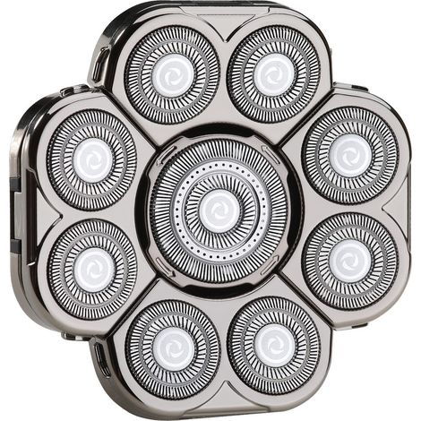 rasoir electriques hommes-Tête de rasage 9 lames Super Octopus pour crâne et corps — Hypoallergénique et lavable — Compatible multiples marques (non Pitbull)