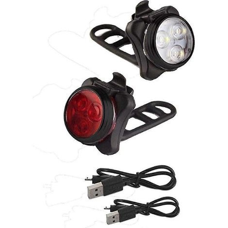 Dhrs Fahrradlicht,fahrradlicht Usb Aufladbar, Fahrradbeleuchtung Set Wasserdicht 4 Licht-modi Frontlicht Und Rcklicht