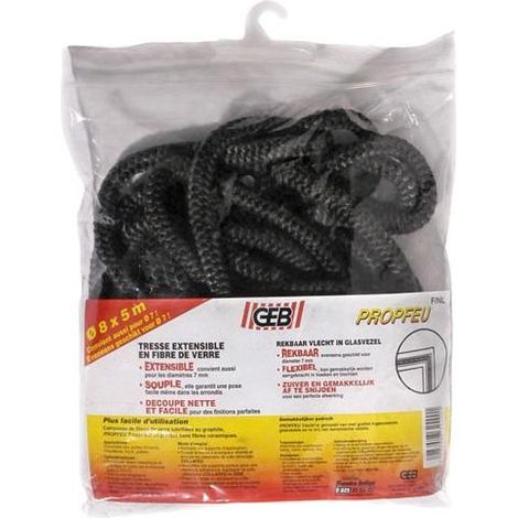 Geb Treccia in Fibra di Vetro Grigio Chiaro D6mm x 5m Resistente