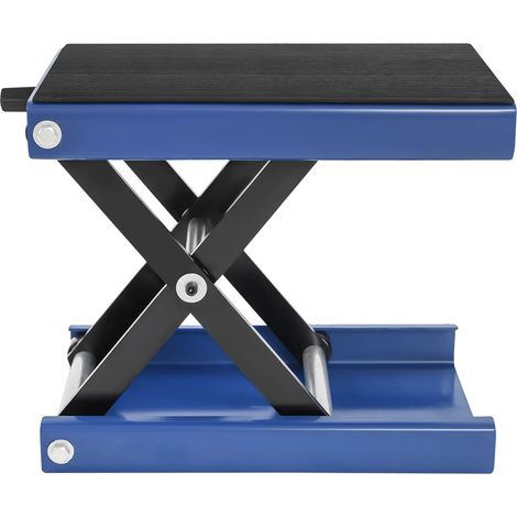 Table élévatrice de moto, hauteur réglable, support stable, Bleu (1/2)
