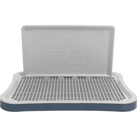 Dog Training Toilet with Wall Column Removable Portable Puppy Mesh Training Potty for Large Small Medium Pets Navy (1/5)