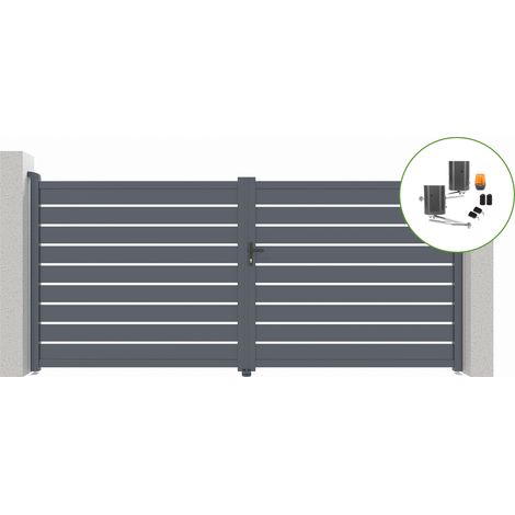Portail battant électrique VOGEL 400x180cm + Motorisation BUNKER B500 (1/4)