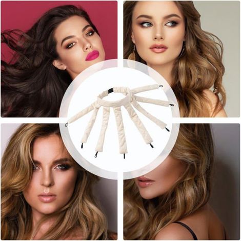 Boucle cheveux sans chaleur - 3 pièce, bandeau paresseux bigoudis - Pour femme fille naturels Cuneary (1/5)