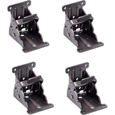 Charnières Autobloquantes,Support de Support Pliable Raccords de Jambe et Accolade de Coin,Pour les Pieds Pliants établi Pliant,(2 Set) (1/5)
