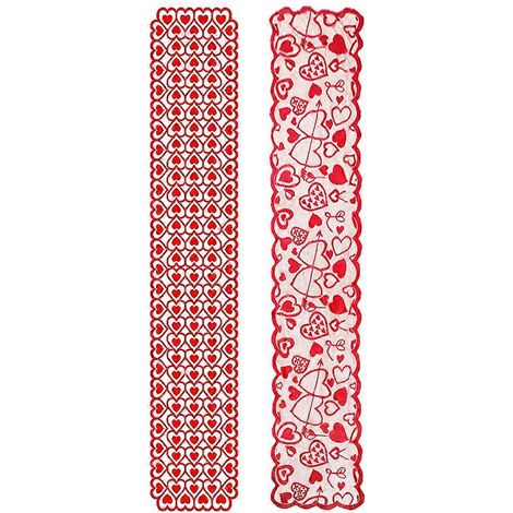 Nappe élégante rouge en forme de cœur pour la Saint-Valentin (2 pièces) (1/5)