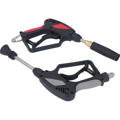 Pistolet nettoyeur haute pression 5000PSI 10.57GPM, verrou de sécurité anti-rebond, gâchette pour lavage auto, filetage mâle M8x1,5mm, connecteur d'embout, kit complet. (1/5)