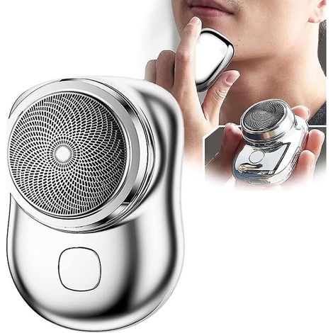 Mini-Shave tragbarer Elektrorasierer, Mini-Shave tragbarer Elektrorasierer, Mini-Shave tragbarer Elektrorasierer Silber (1/5)