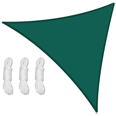 Voile d'ombrage, protection UV, design résistant aux intempéries, VERT, 5X5X5M-f (1/2)