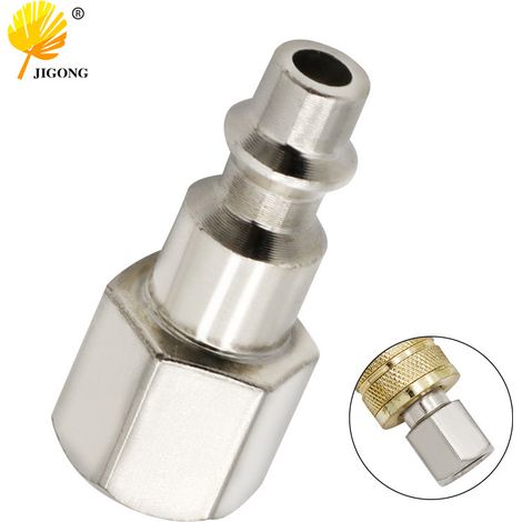 Raccord rapide mâle en fer nickelé de style américain, filetage interne 1/4 NPT, accessoires pour outils pneumatiques