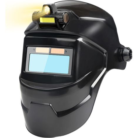 Casque de soudage à assombrissement Automatique Cagoule pour Soudeur avec Casque de soudage à assombrissement automatique Pour chantier, industrie, hommes, sécurité, atelier domestique (1/5)