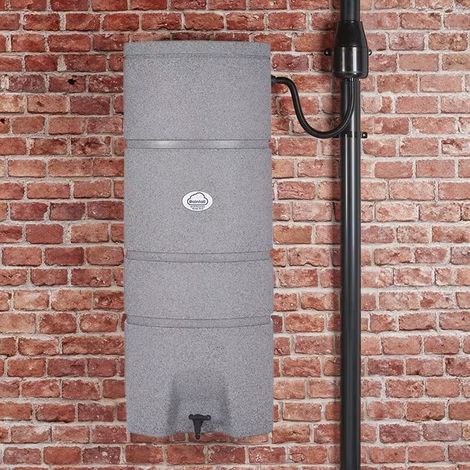 Rainfall Wall Mounted Water Butt in Pink Granite Kit (1/5)