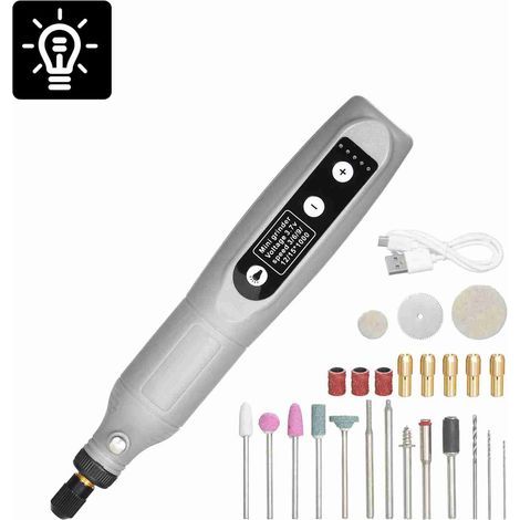 Small electric grinder, 5-speed setting, Mini portable rechargeable grinder for polishing jade carving (1/5)