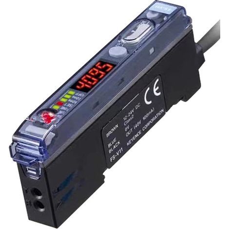 FS-N11N 24VDC Glasfasersensor, 400 mm Erfassungsabstand, Kunststoff-Lichtleitfaser, Φ0,25161, klein, geeignet für kleine Objekte/präzise Positionsbestimmung, integrierter Verstärker