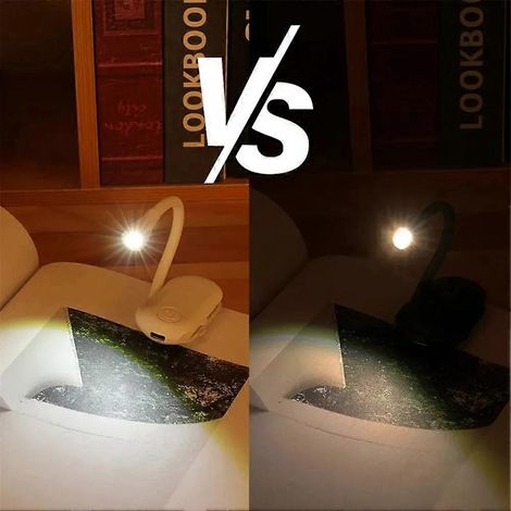 Leselampe mit 3 Farben, USB-aufladbar, tragbar, ideal zum Lesen im Bett, LED-Nachtlicht für Bücherliebhaber (1/5)