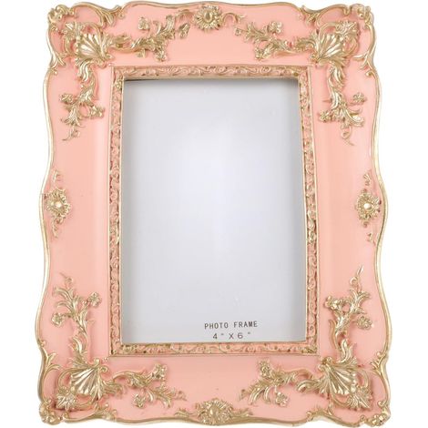 Cadre Photo Rétro 15 Cm en Résine Bordure de Fleur Vintage, Décoration de Table Élégante pour Bureau, Ornement Floral pour Photos et Spécimens Végétaux, Présent Vintage Décor (1/5)
