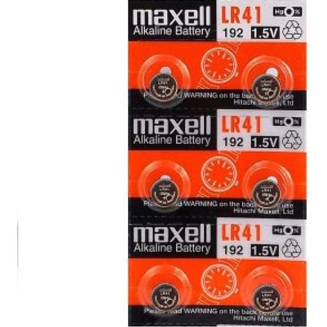 .6 piles Maxell LR41-AG3.
