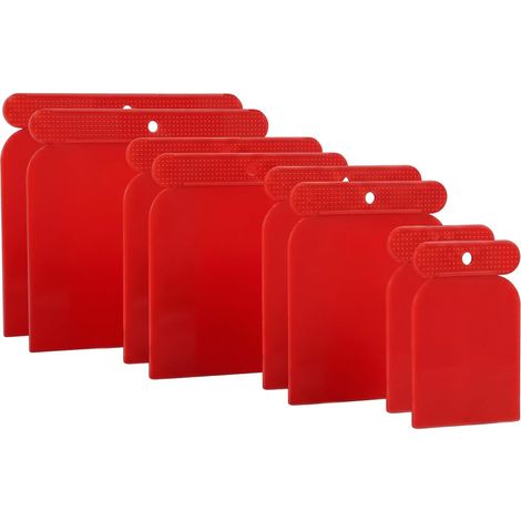 Lot De 8 Spatule Enduit Plastique, Couteau A Enduire, Grattoir Peinture, Facile à Nettoyer, 4 Spécifications, Pour Le Mastic à Gratter Mural Et La Peinture De Retouche Automobile (1/5)