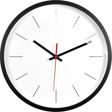 royaluxe - Horloge murale moderne, noir, 30 cm (1/5)