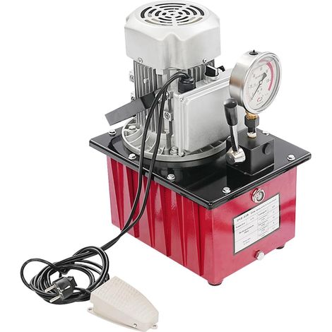 HAUTOUR Pompe hydraulique électrique 700 Bar Pompe électrohydraulique 220V Agrégat hydraulique Manuelle Valve avec tuyau d'huile 750W, pour levage, pressage, pliage, montage et démontage (1/5)