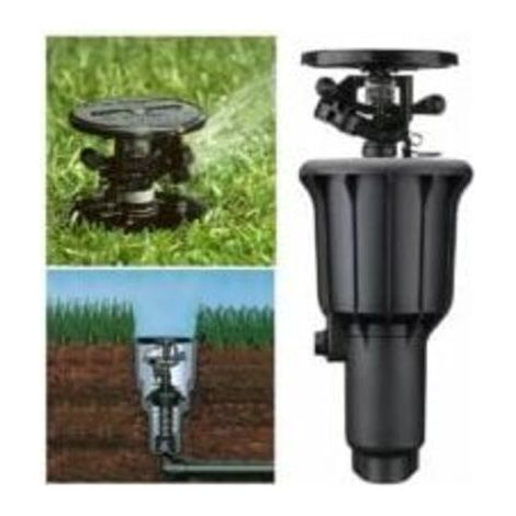 Arroseur à turbine 6 points souterrain – Rotation 360° – Performance optimale en eau dure – Bras oscillant pour arrosage efficace (1/5)