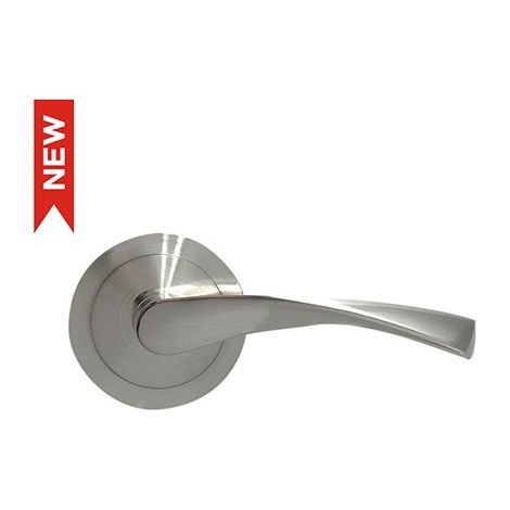 MANIGLIA CON ROSONE NICHELATA SATINATA SET