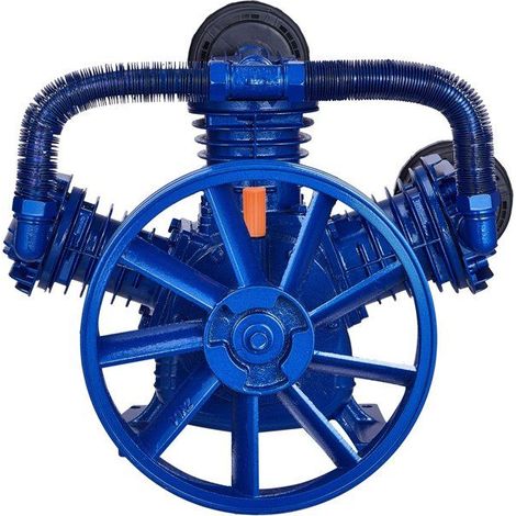 Tête de pompe de compresseur d'air en fonte - 10 CV - 3 cylindres - Lubrifiée à l'huile (1/5)