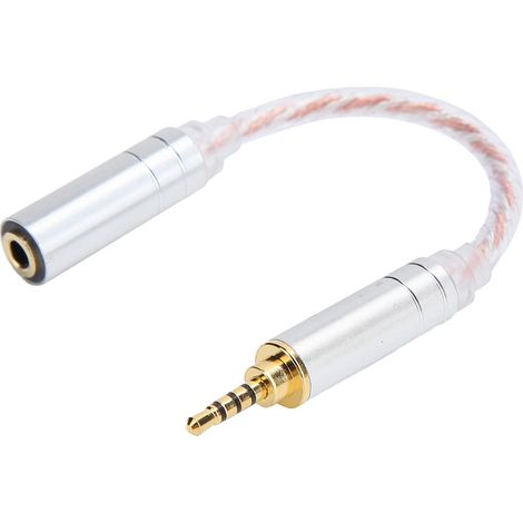 Câble adaptateur audio mâle-femelle pour casque ZX300A HiFiman, adaptateur symétrique 2,5 mm mâle vers stéréo 3,5 mm femelle (1/5)