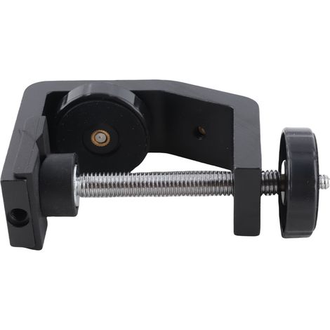 Support de bureau fixe à pince en C noir en alliage d'aluminium, grand format, pour lampe torche, appareil photo et trépied. (1/5)
