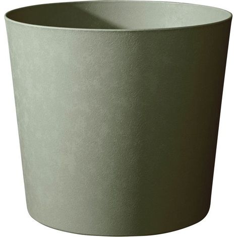 POT DE FLEURS CONIQUE Ø 60 CM - EDA - ELEMENT - 100 L - SYSTEME DE DRAINAGE - INTÉRIEUR EXTÉRIEUR - Ø 57,5 X H 48,2 CM - KAKI