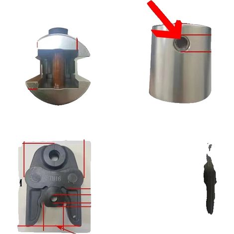 Herramientas para engarzar tuberías, acero endurecido duradero, incluye 4 matrices TH, verificar tamaño (1/2)
