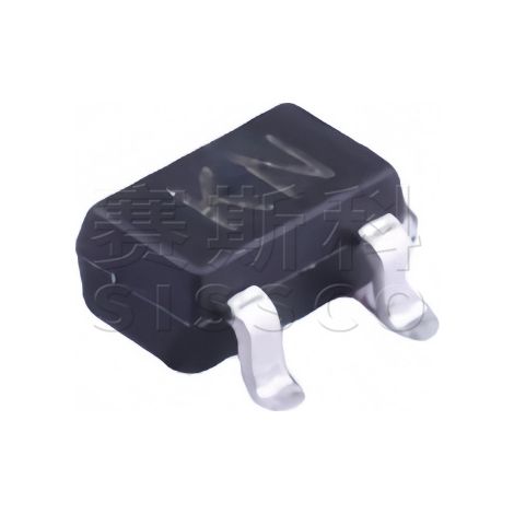 Changdian/Changjing 2SK3018 Original SOT-23N MOSFET Field-Effect Transistor, 30V 100mA Channel, Electronic Component, Pack of 5