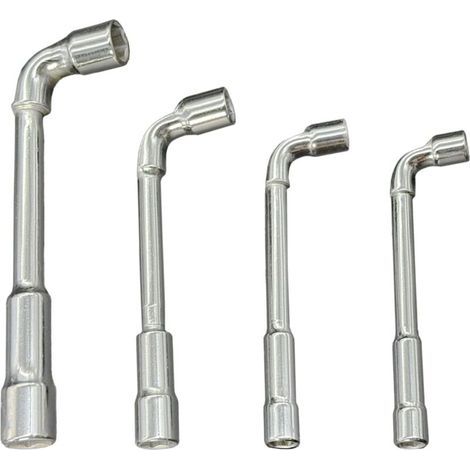 4-teiliger 6-Kant-Steckschlüsselsatz (7 mm, 8 mm, 10 mm, 13 mm), Steckschlüssel, Steckschlüssel aus Chrom-Vanadium-Stahl