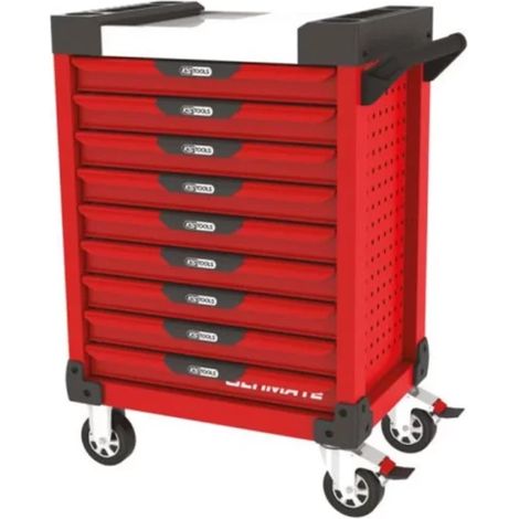 Ks Tools – Servante d'atelier roulante 9 tiroirs – Système de fermeture centralisée – Charge maximale 850 kg – Dimensions 680 x 460 x 1020 mm (1/3)