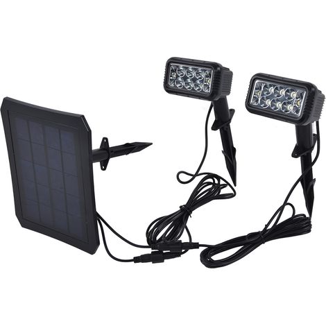 5V Kaltweiße LED-Solar-Gartenleuchte, Außenstrahler mit eingebautem Akku, Modell RC-707 (1/5)