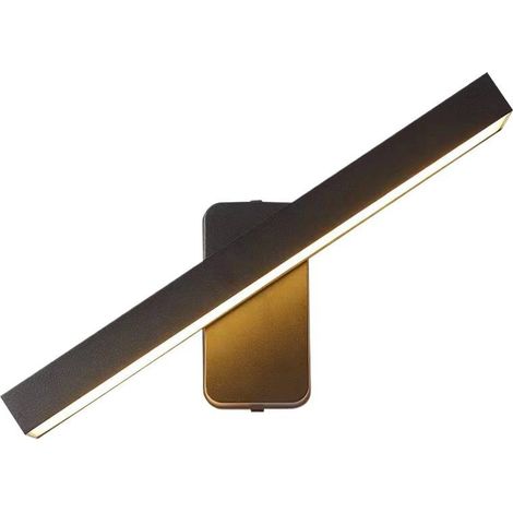 Applique murale étanche, éclairage de porte, éclairage de porte d'entrée, éclairage de balcon, phare de porte super lumineux de jardin, 18 W noir, lumière chaude (type interrupteur) (1/5)