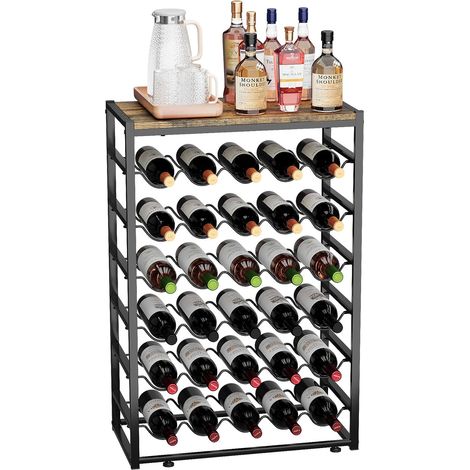 Casier à vin 6 niveaux – 30 bouteilles + dessus bois