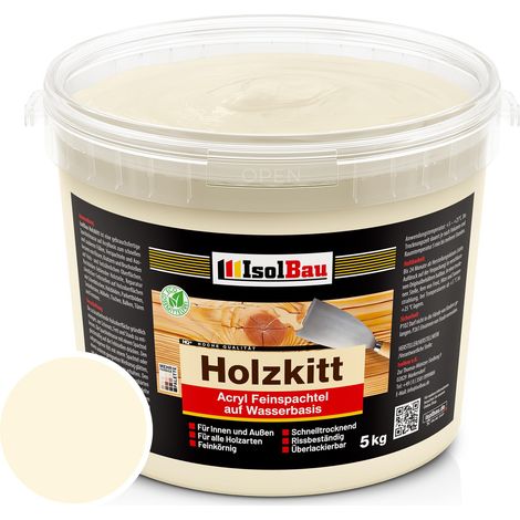 Holzkitt Spachtelmasse Holzspachtelmasse Außen Innen 5 kg Birke ( Nr. 11 ) (1/5)