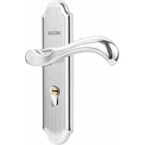Serrure de porte d'entrée à clé, silencieuse, double pêne dormant, KLB irrégulier