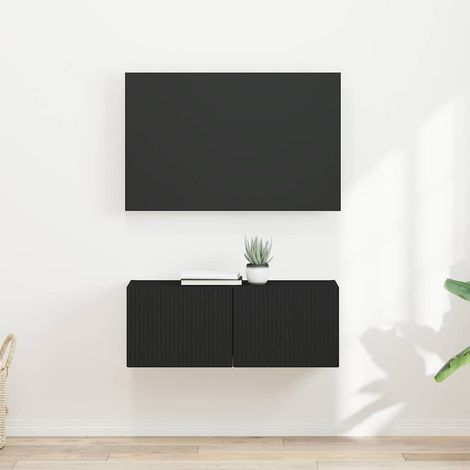 TV-Wandschrank 2 pcs Schwarz 39 x 31 x 29,5 cm Holzwerkstoff