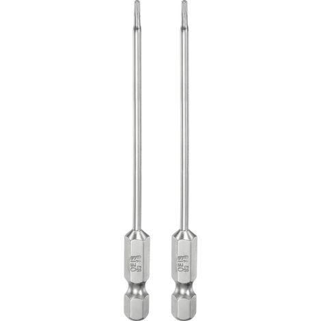 2Pcs Embout de Sécurité Torx T6 1/4" Hexagonal en Acier S2 (1/5)